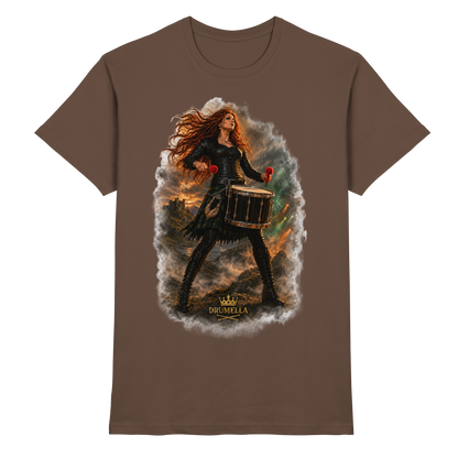 Drumella T-Shirt - Rockige Tenor-Trommlerin - Premium Shirt