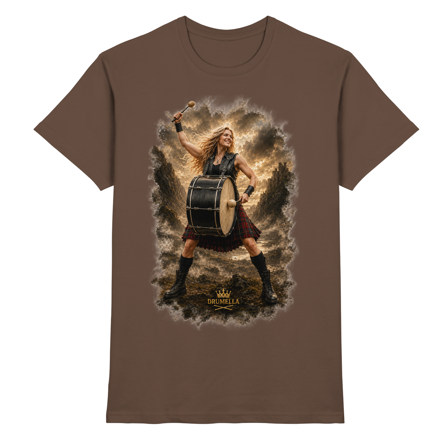 Drumella „Rocking Base Drummerin“ Unisex T-Shirt - Premium Shirt