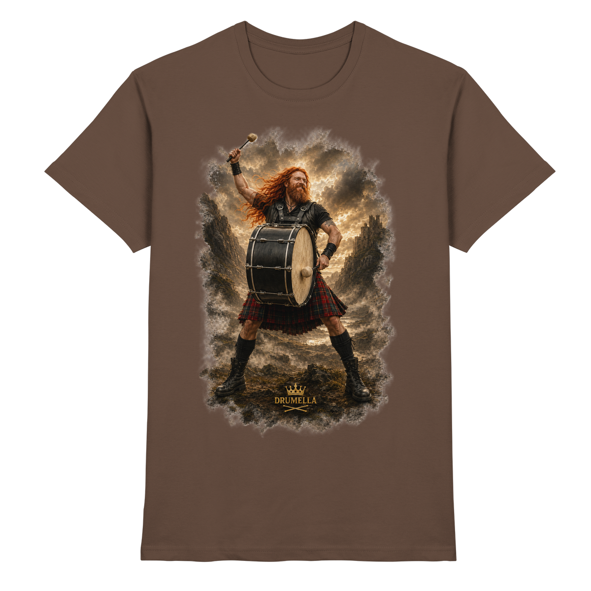 Rockiger Base Drummer - Damen - Herren - T-Shirt - Drumella