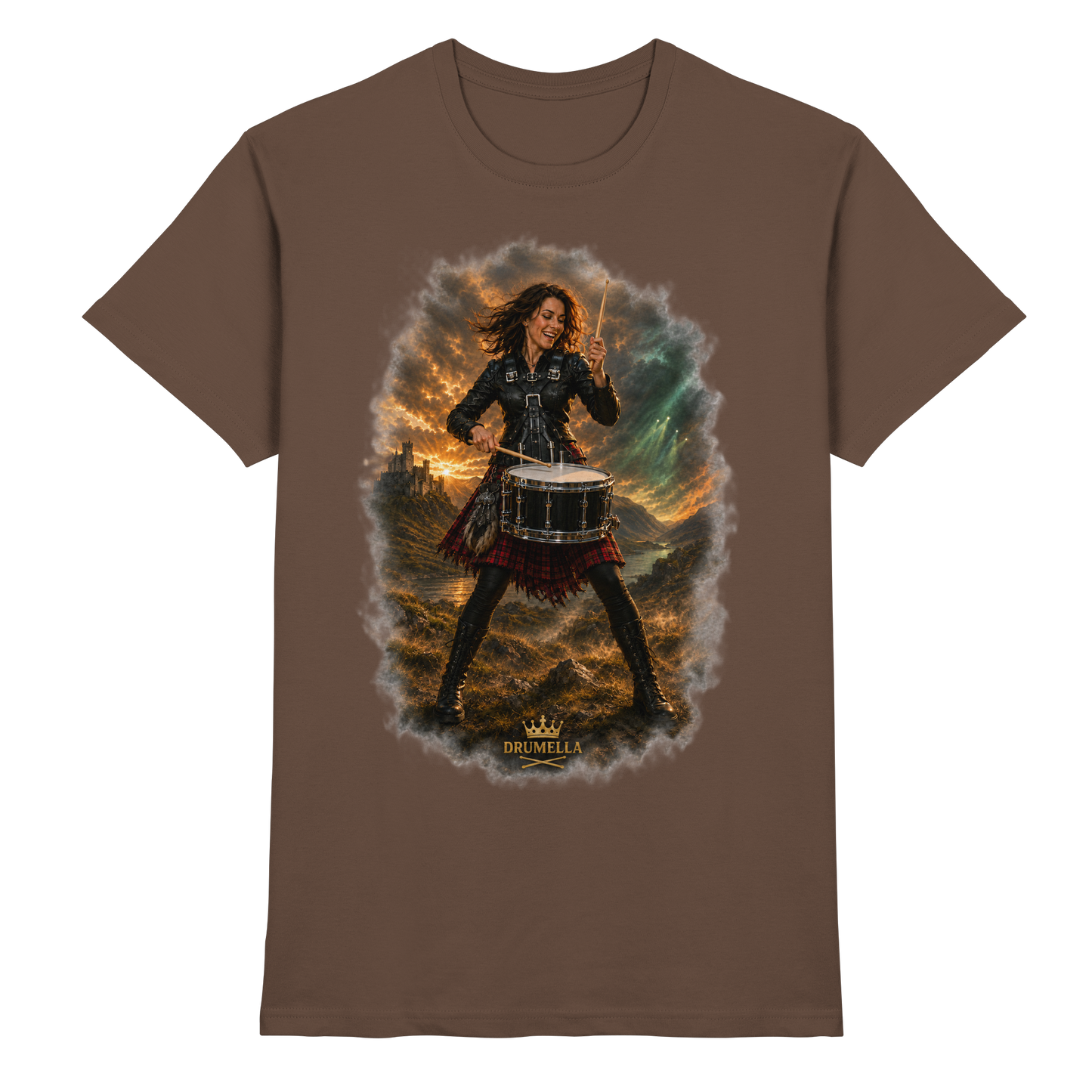 Rockige Snare-Drummerin – Drumella T-Shirt - Premium Shirt