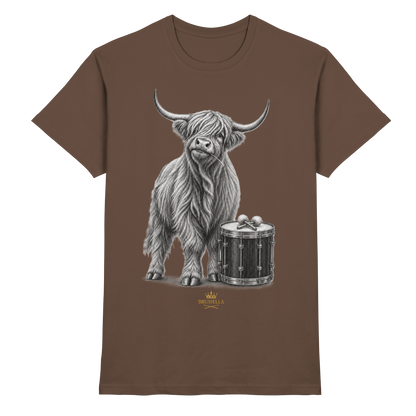 Highland Cow & Tenor Drum – Drumella T-Shirt - Premium Shirt