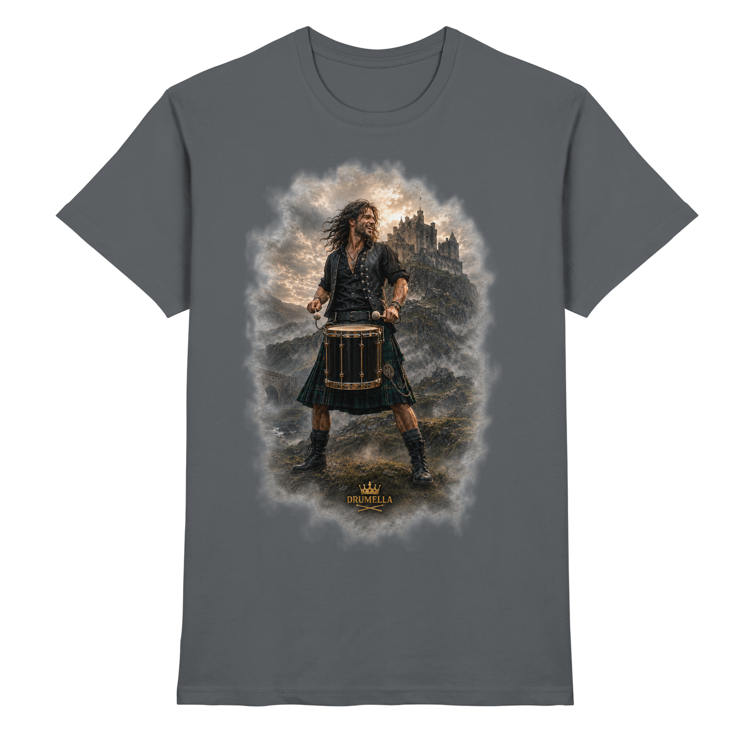 Drumella T-Shirt - Rockiger Tenor-Drummer - Premium Shirt