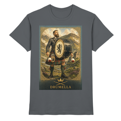 Drumella Herren-T-Shirt – Base Drummer Highlands - Premium Shirt