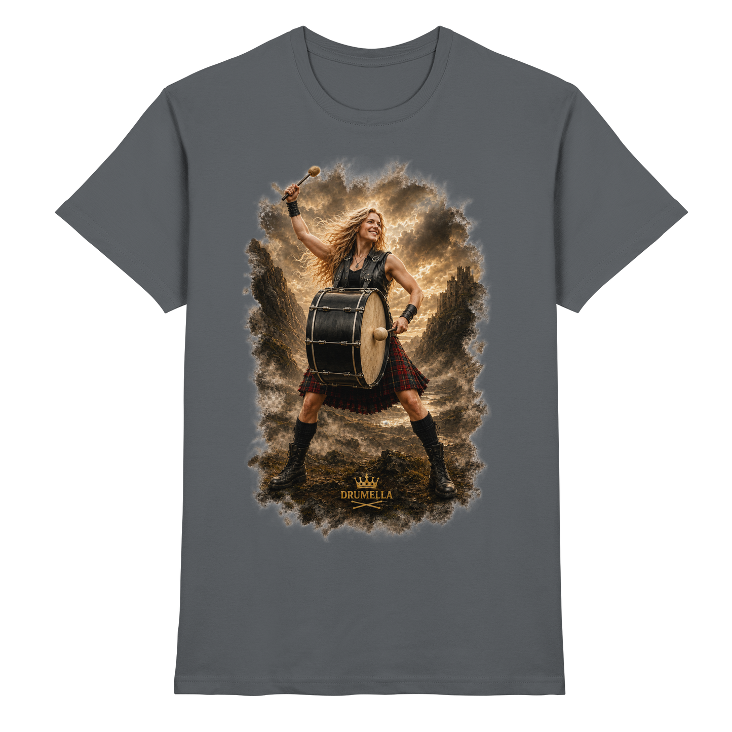 Drumella „Rocking Base Drummerin“ Unisex T-Shirt - Premium Shirt