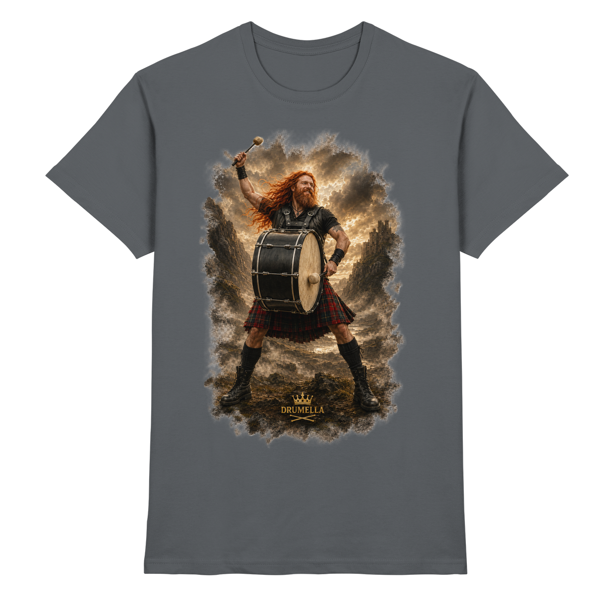 Rockiger Base Drummer - Damen - Herren - T-Shirt - Drumella