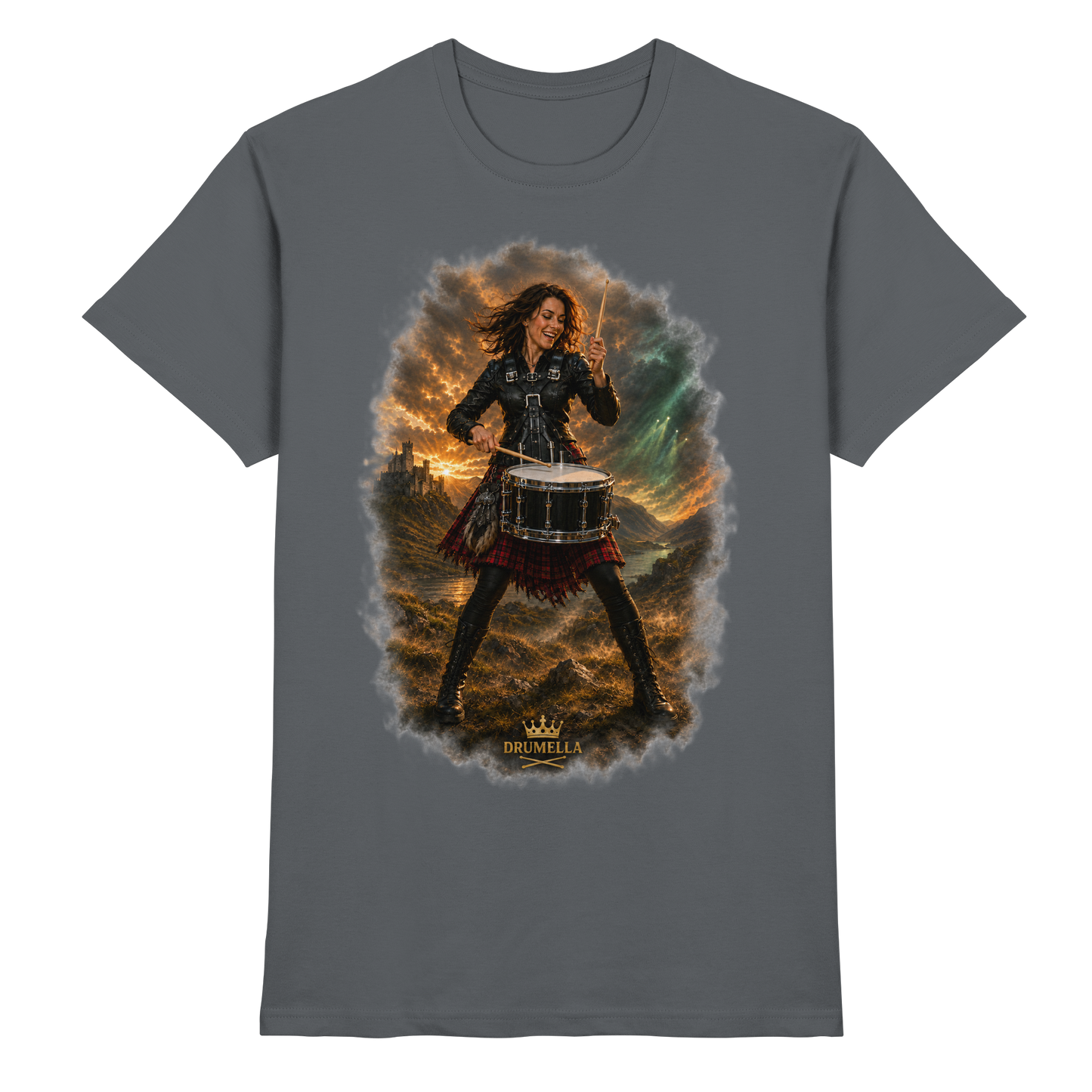 Rockige Snare-Drummerin – Drumella T-Shirt - Premium Shirt