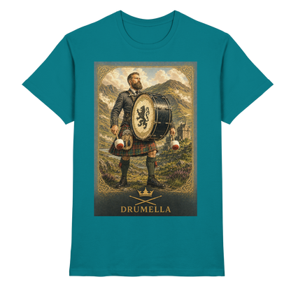 Drumella Herren-T-Shirt – Base Drummer Highlands - Premium Shirt