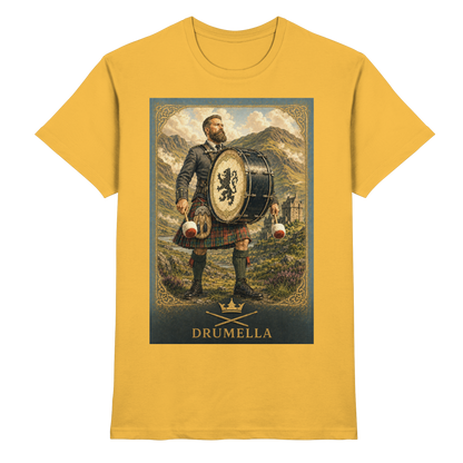Drumella Herren-T-Shirt – Base Drummer Highlands - Premium Shirt