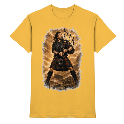 Drumella „Highland Rock“ Dudelsack-T-Shirt - Premium Shirt