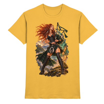 Rockige Dudelsackspielerin – Drumella T-Shirt - Premium Shirt