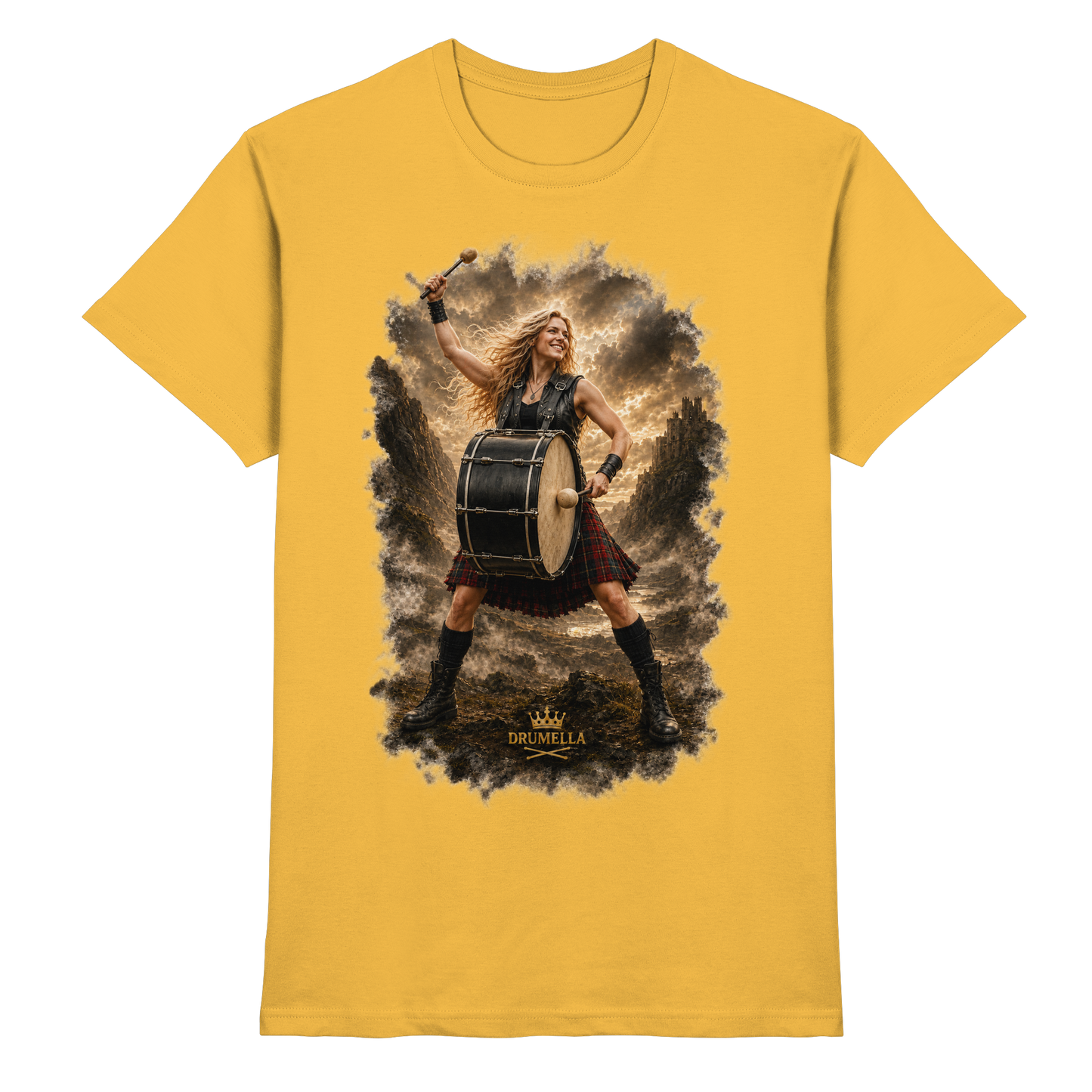 Drumella „Rocking Base Drummerin“ Unisex T-Shirt - Premium Shirt