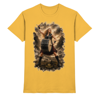 Drumella „Rocking Base Drummerin“ Unisex T-Shirt - Premium Shirt