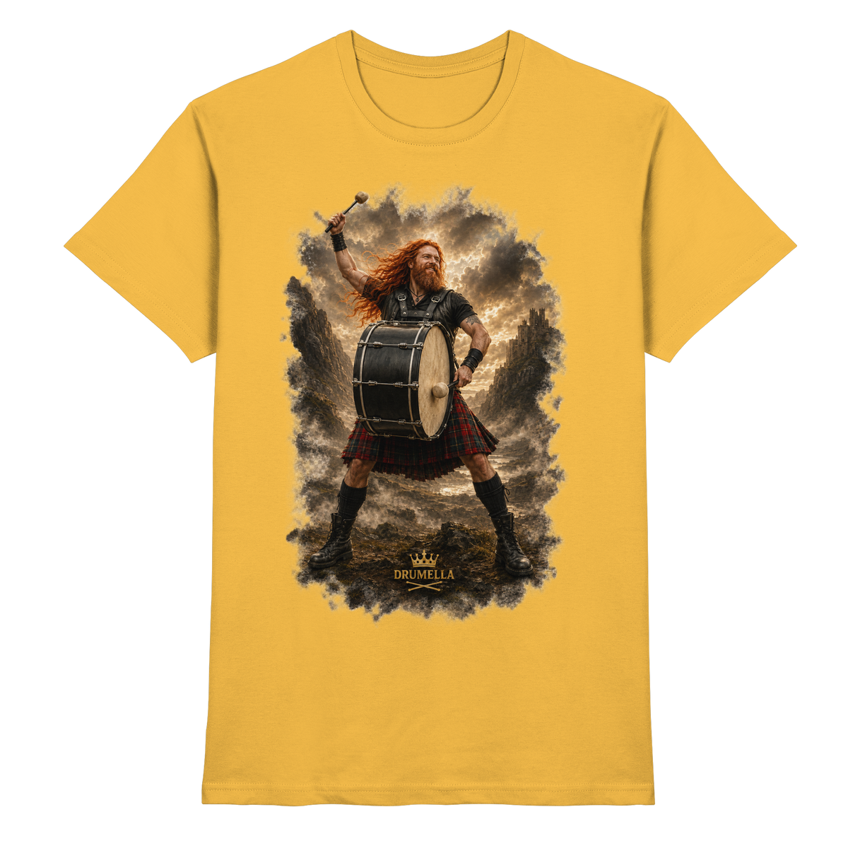 Rockiger Base Drummer - Damen - Herren - T-Shirt - Drumella