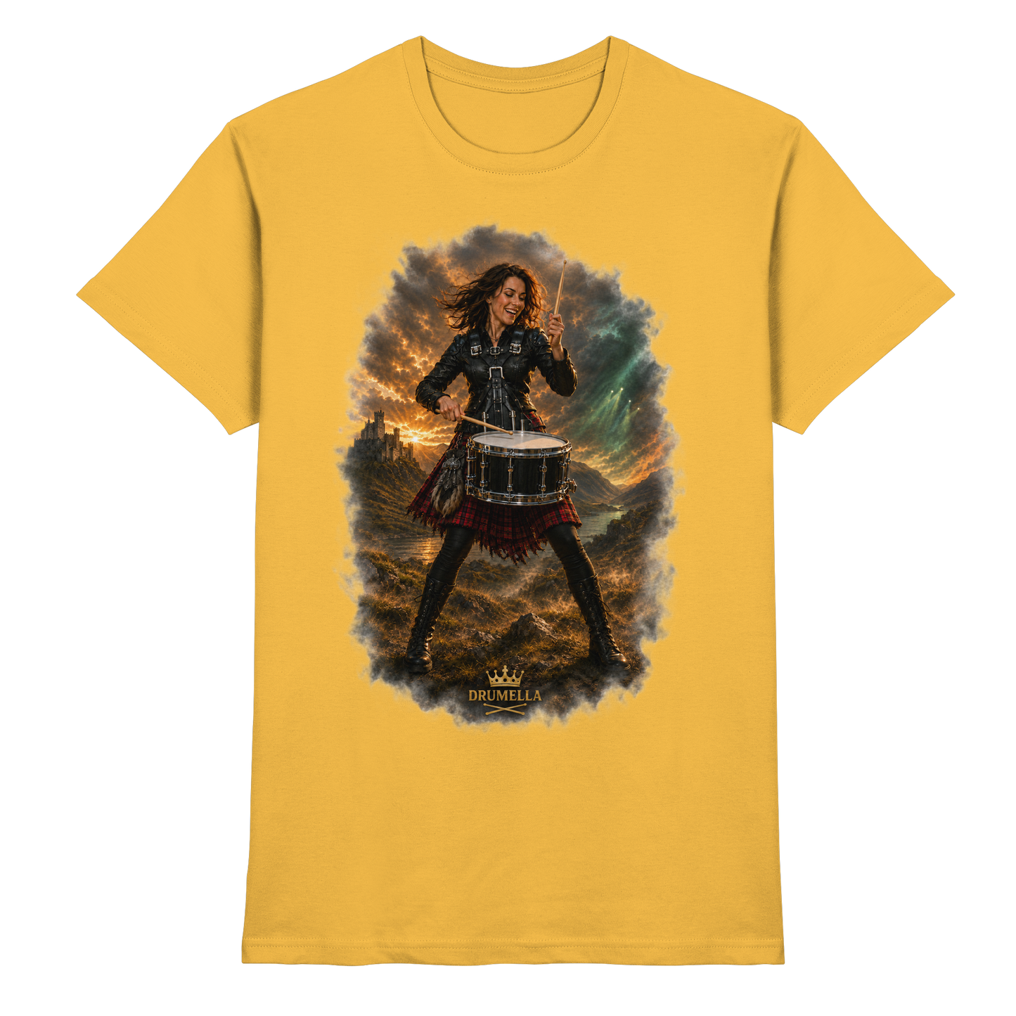 Rockige Snare-Drummerin – Drumella T-Shirt - Premium Shirt