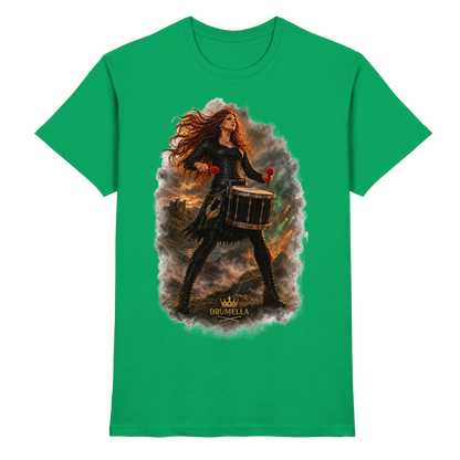 Drumella T-Shirt - Rockige Tenor-Trommlerin - Premium Shirt