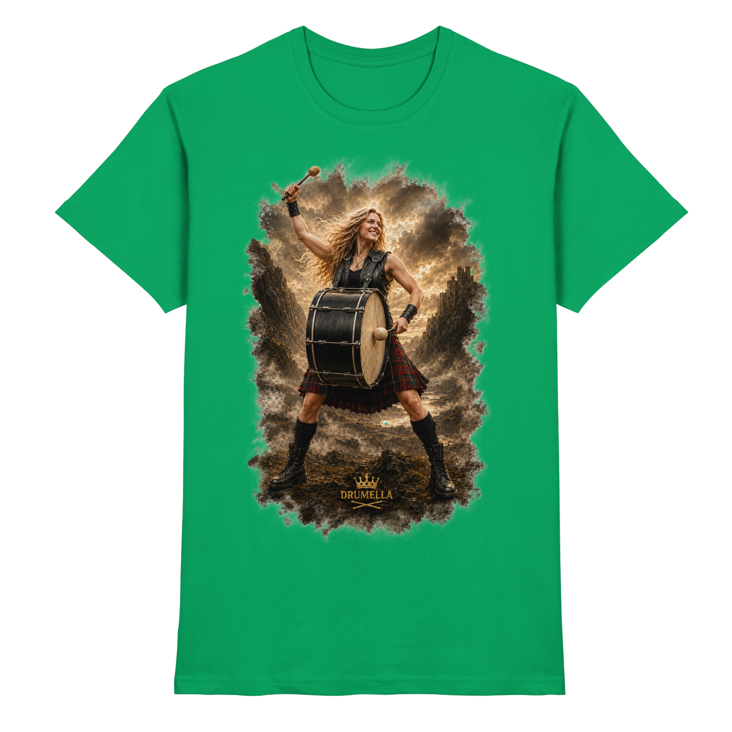 Drumella „Rocking Base Drummerin“ Unisex T-Shirt - Premium Shirt