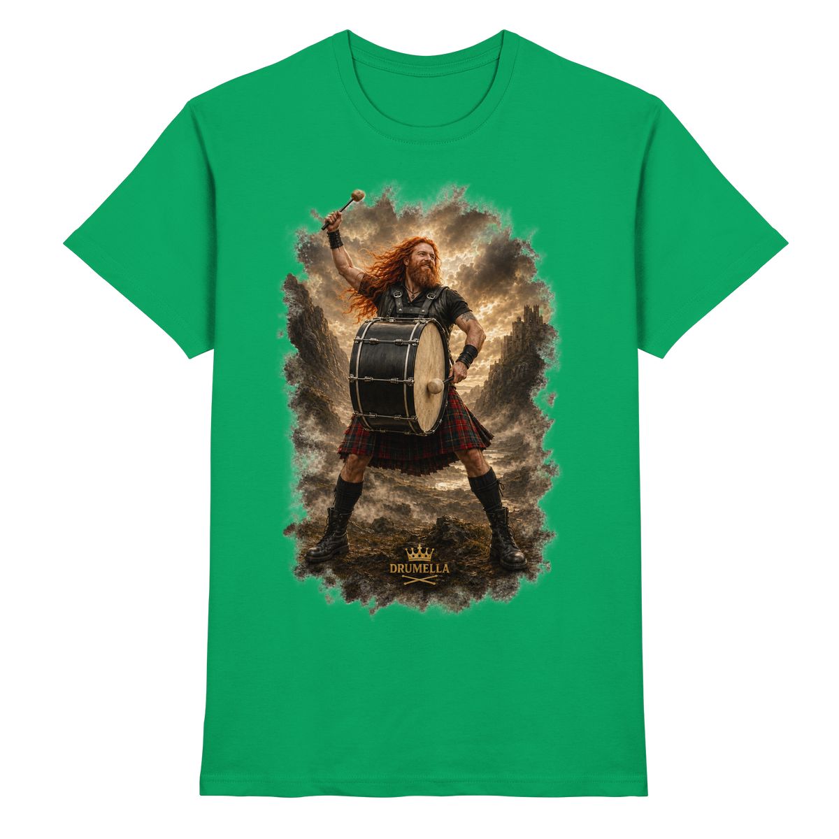 Rockiger Base Drummer - Damen - Herren - T-Shirt - Drumella