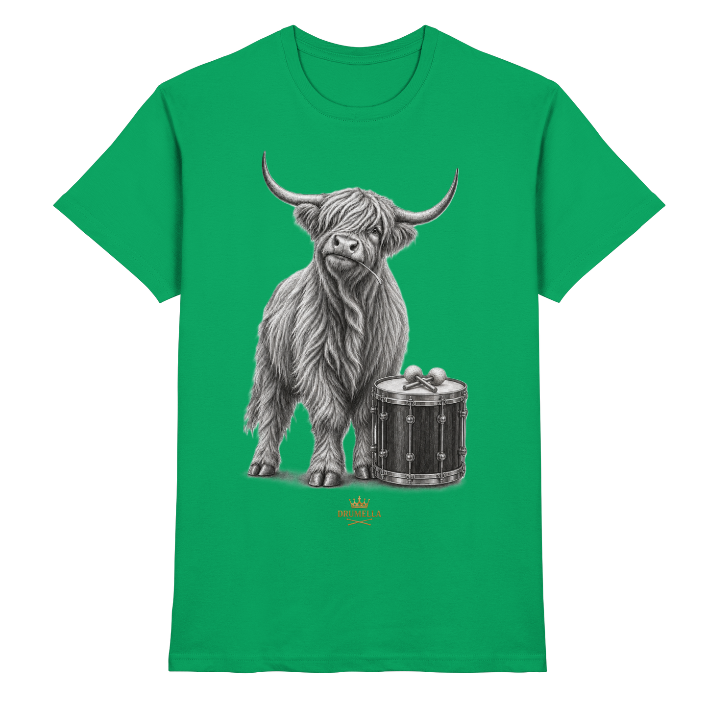 Highland Cow & Tenor Drum – Drumella T-Shirt - Premium Shirt