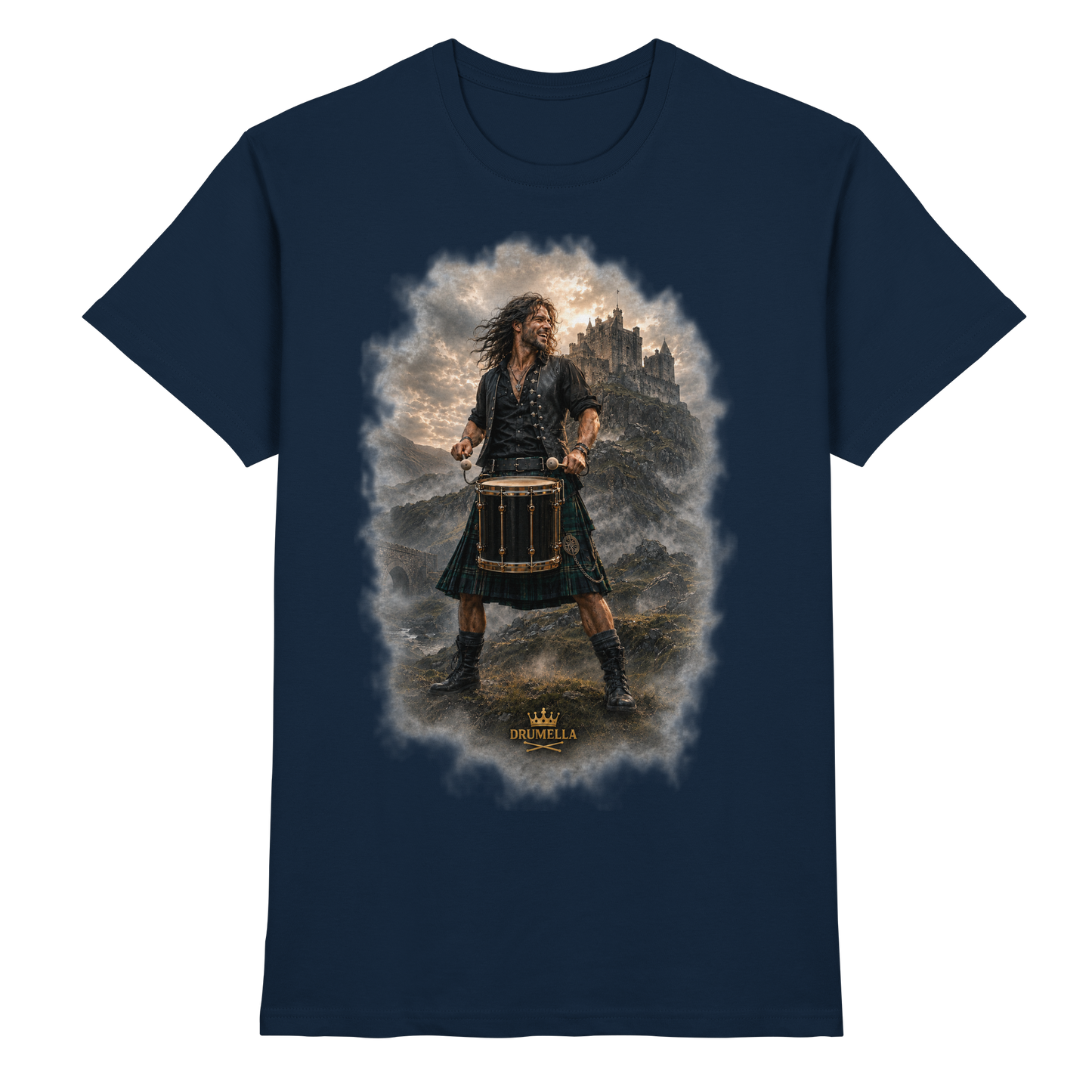 Drumella T-Shirt - Rockiger Tenor-Drummer - Premium Shirt