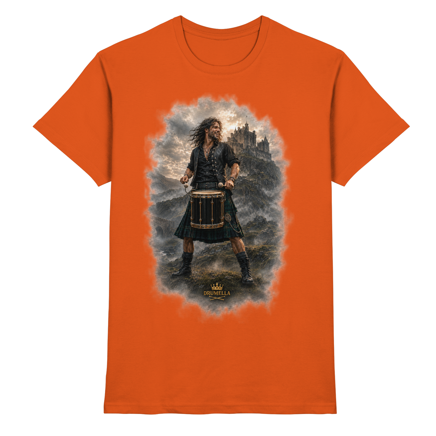 Drumella T-Shirt - Rockiger Tenor-Drummer - Premium Shirt