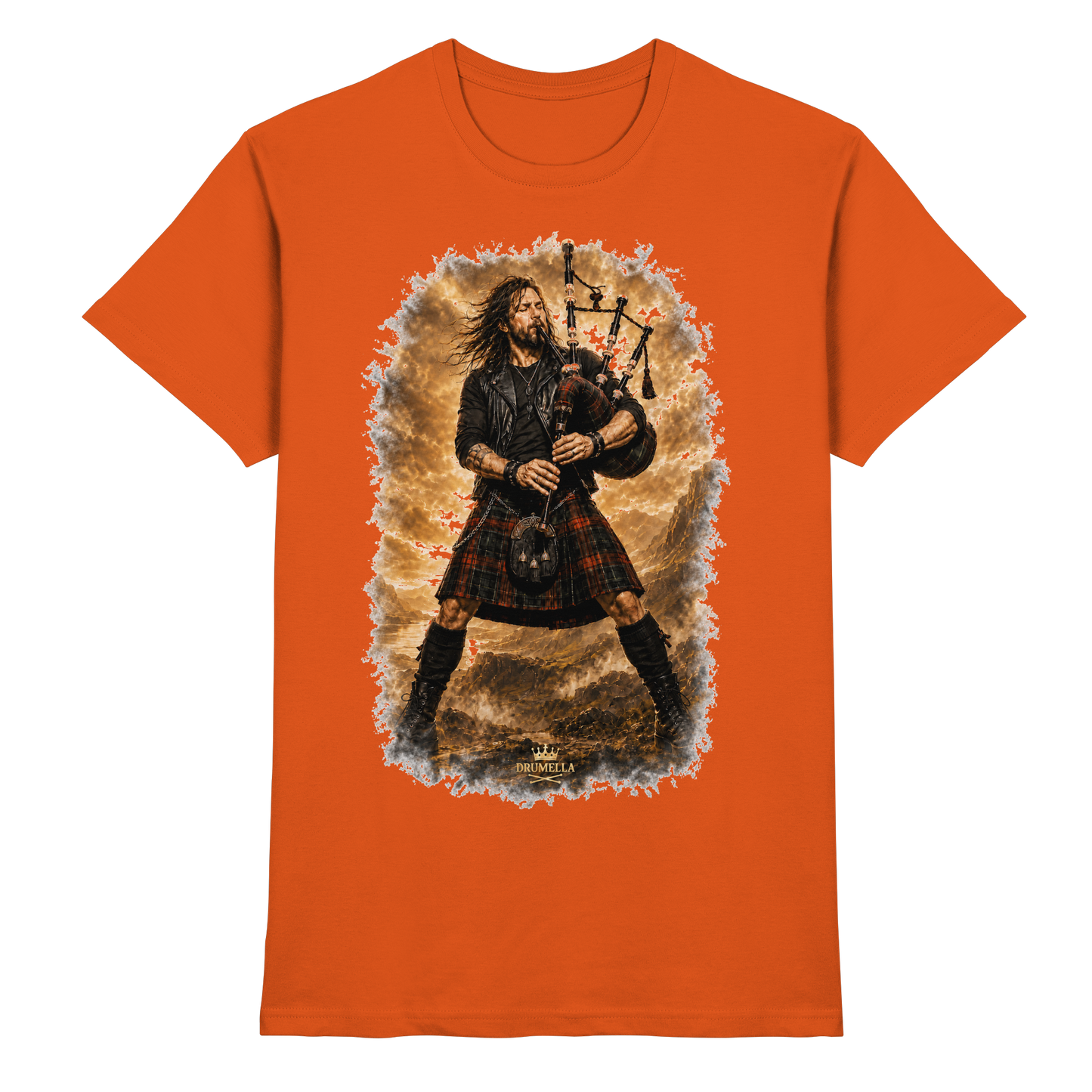 Drumella „Highland Rock“ Dudelsack-T-Shirt - Premium Shirt