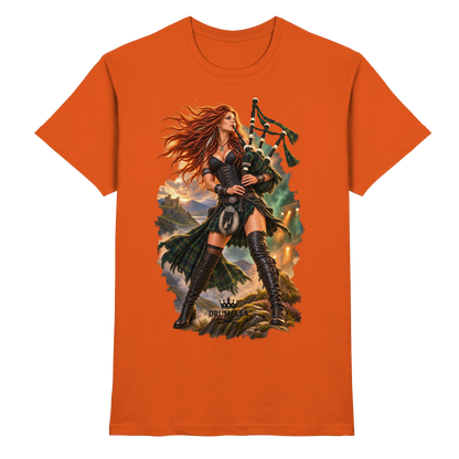 Rockige Dudelsackspielerin – Drumella T-Shirt - Premium Shirt