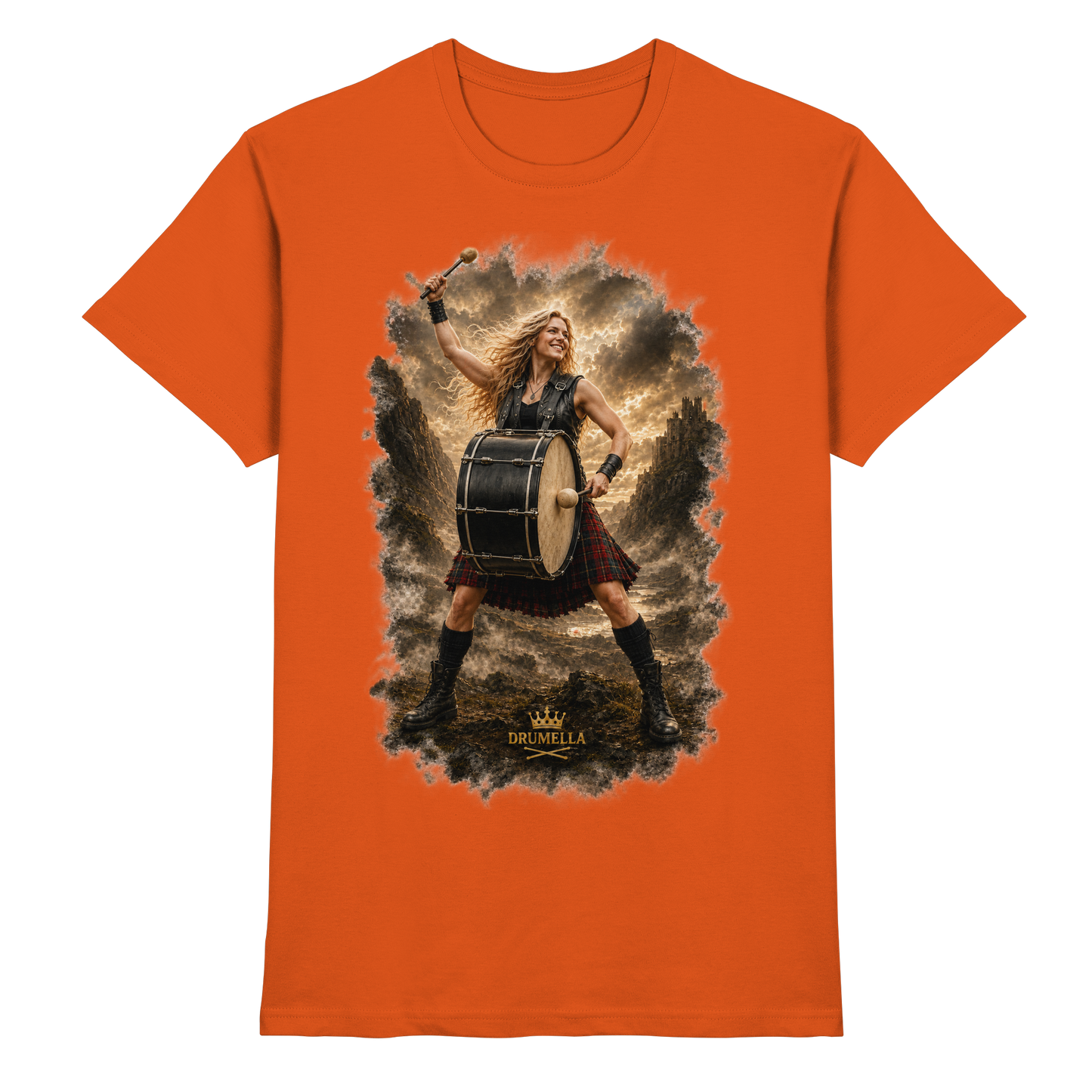 Drumella „Rocking Base Drummerin“ Unisex T-Shirt - Premium Shirt