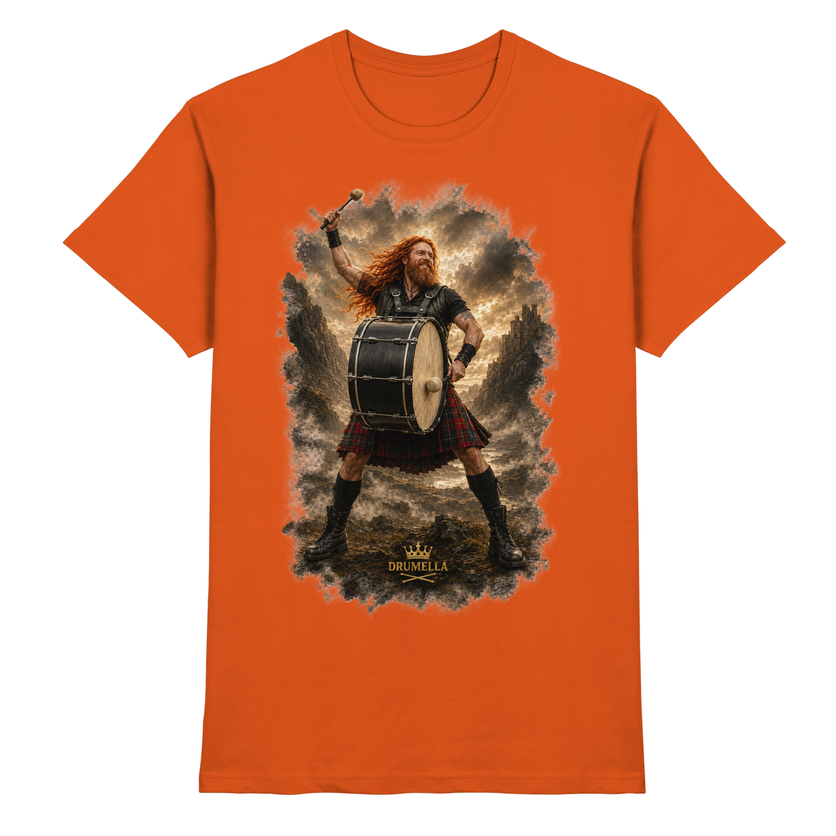 Rockiger Base Drummer - Damen - Herren - T-Shirt - Drumella