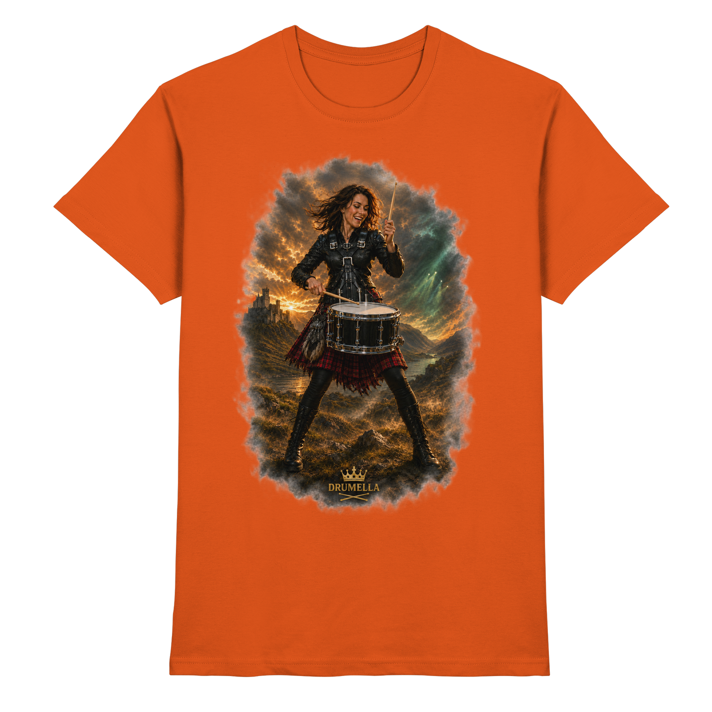 Rockige Snare-Drummerin – Drumella T-Shirt - Premium Shirt