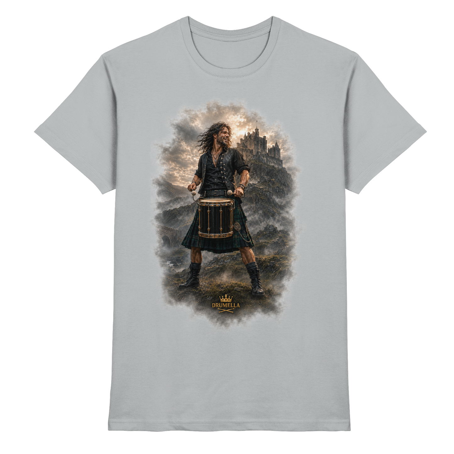 Drumella T-Shirt - Rockiger Tenor-Drummer - Premium Shirt