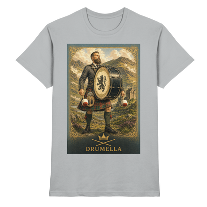 Drumella Herren-T-Shirt – Base Drummer Highlands - Premium Shirt