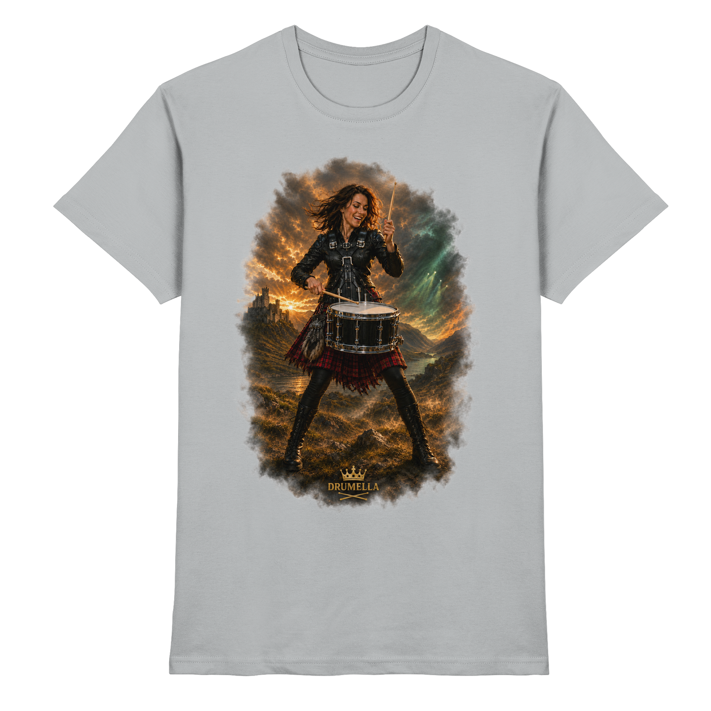 Rockige Snare-Drummerin – Drumella T-Shirt - Premium Shirt