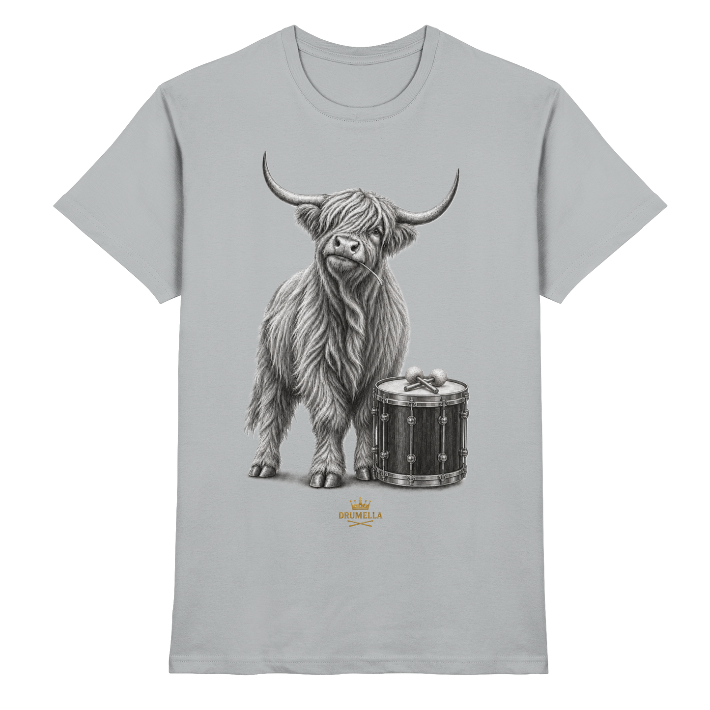 Highland Cow & Tenor Drum – Drumella T-Shirt - Premium Shirt