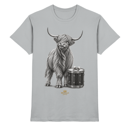 Highland Cow & Tenor Drum – Drumella T-Shirt - Premium Shirt