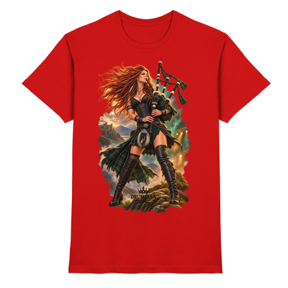 Rockige Dudelsackspielerin – Drumella T-Shirt - Premium Shirt