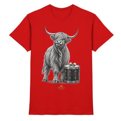 Highland Cow & Tenor Drum – Drumella T-Shirt - Premium Shirt