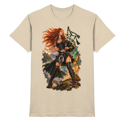 Rockige Dudelsackspielerin – Drumella T-Shirt - Premium Shirt