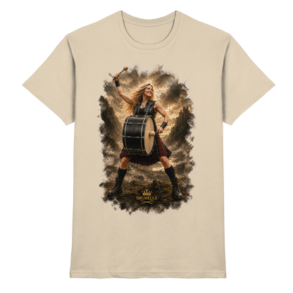 Drumella „Rocking Base Drummerin“ Unisex T-Shirt - Premium Shirt