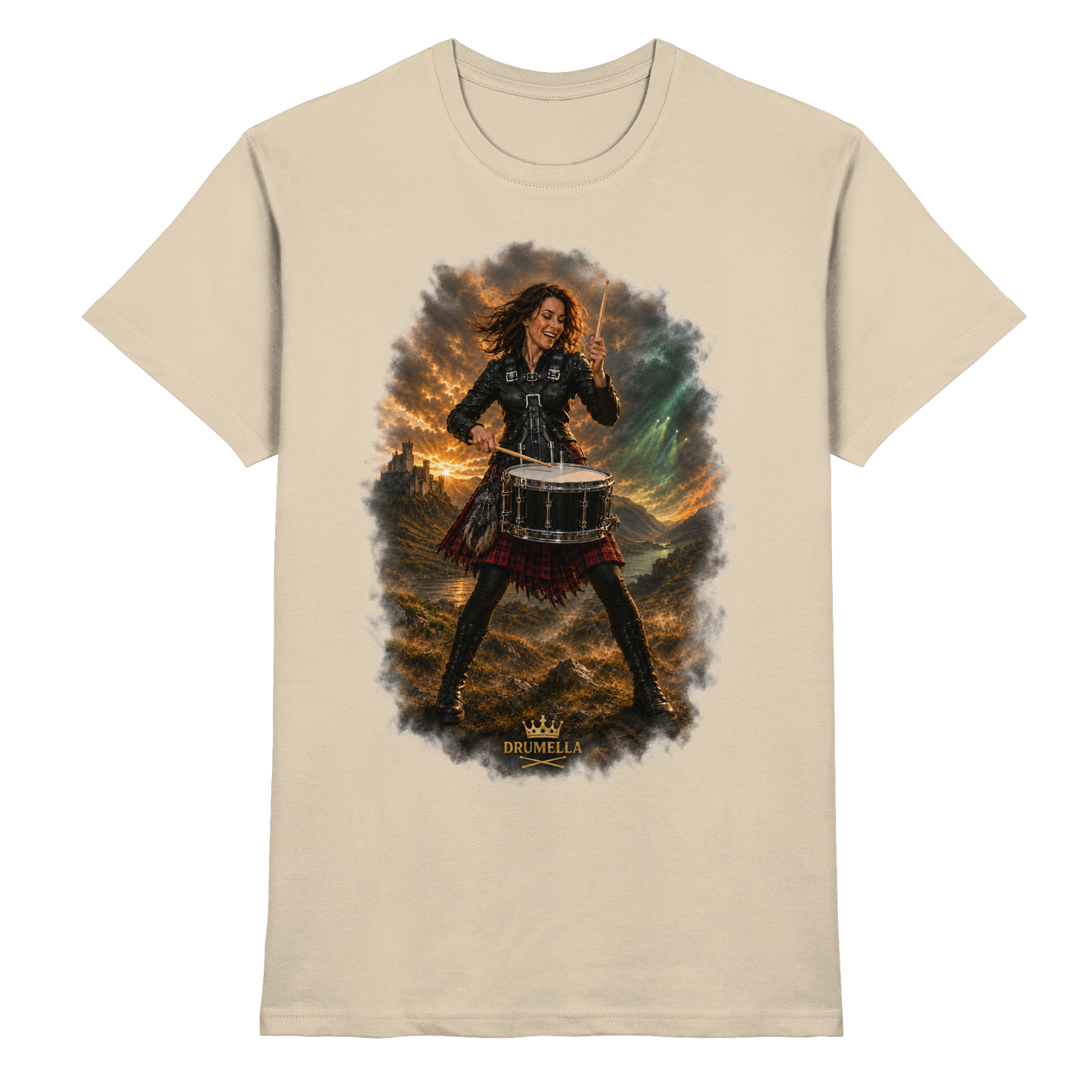 Rockige Snare-Drummerin – Drumella T-Shirt - Premium Shirt