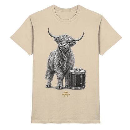 Highland Cow & Tenor Drum – Drumella T-Shirt - Premium Shirt