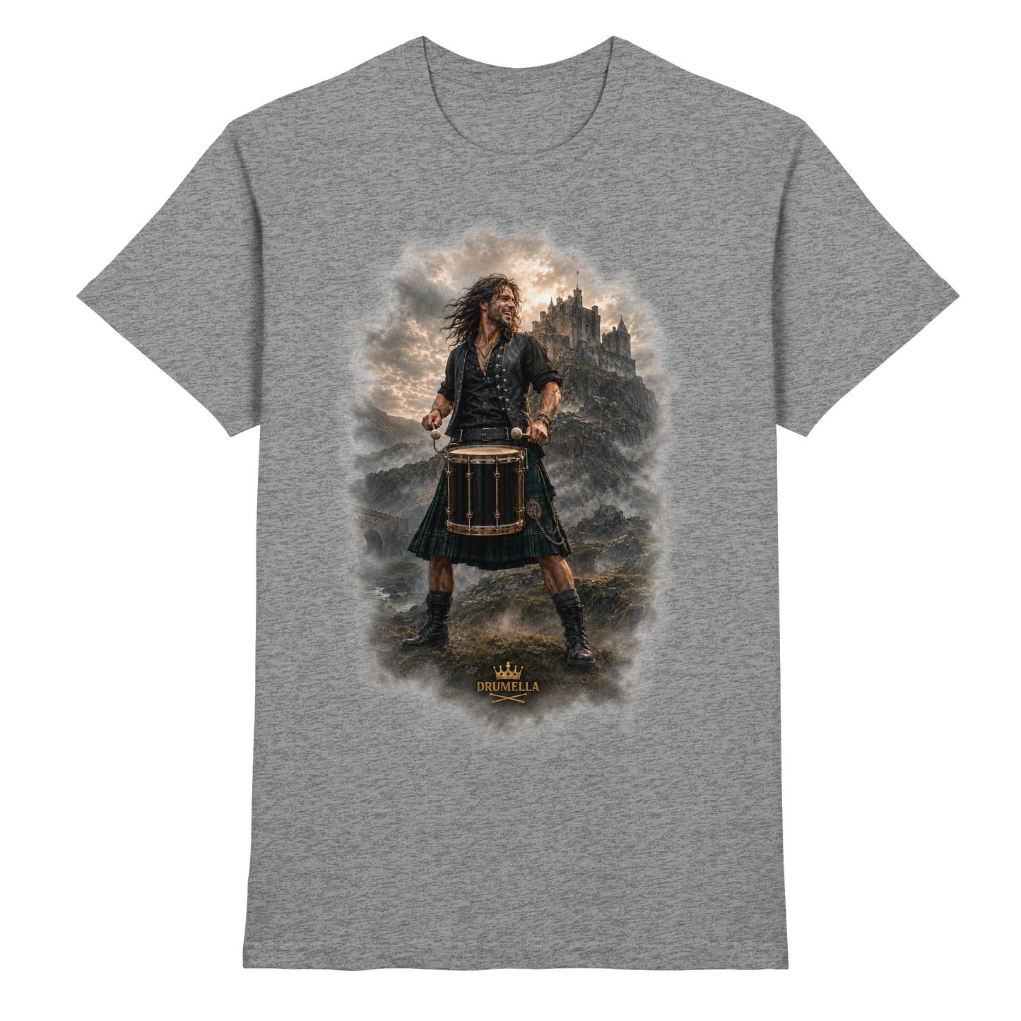 Drumella T-Shirt - Rockiger Tenor-Drummer - Premium Shirt