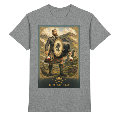 Drumella Herren-T-Shirt – Base Drummer Highlands - Premium Shirt