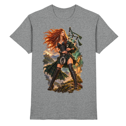 Rockige Dudelsackspielerin – Drumella T-Shirt - Premium Shirt