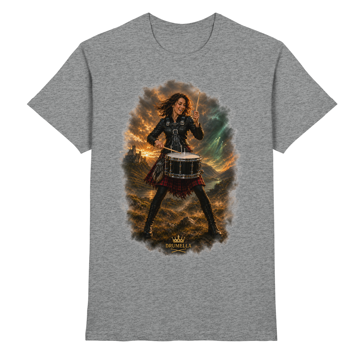 Rockige Snare-Drummerin – Drumella T-Shirt - Premium Shirt