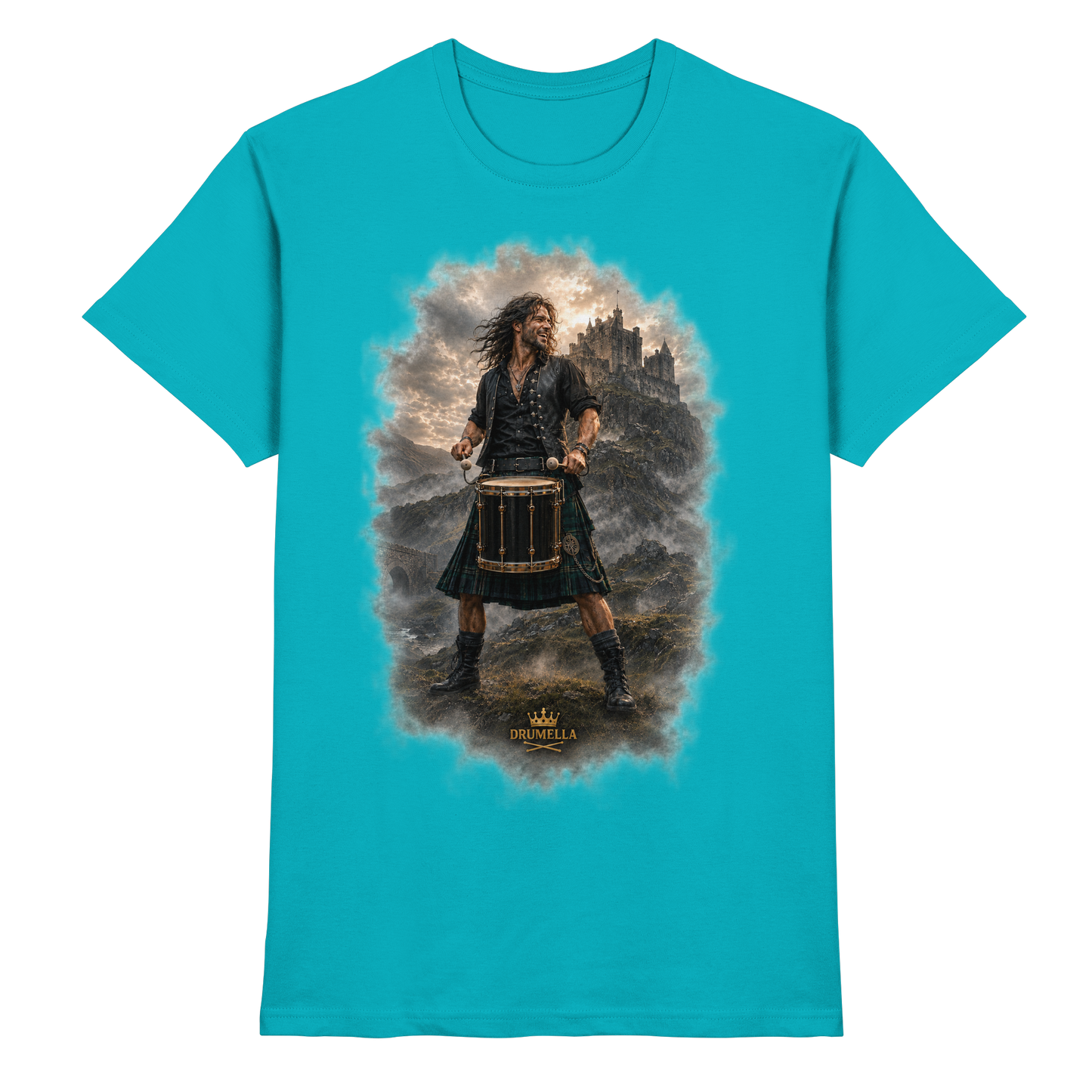 Drumella T-Shirt - Rockiger Tenor-Drummer - Premium Shirt