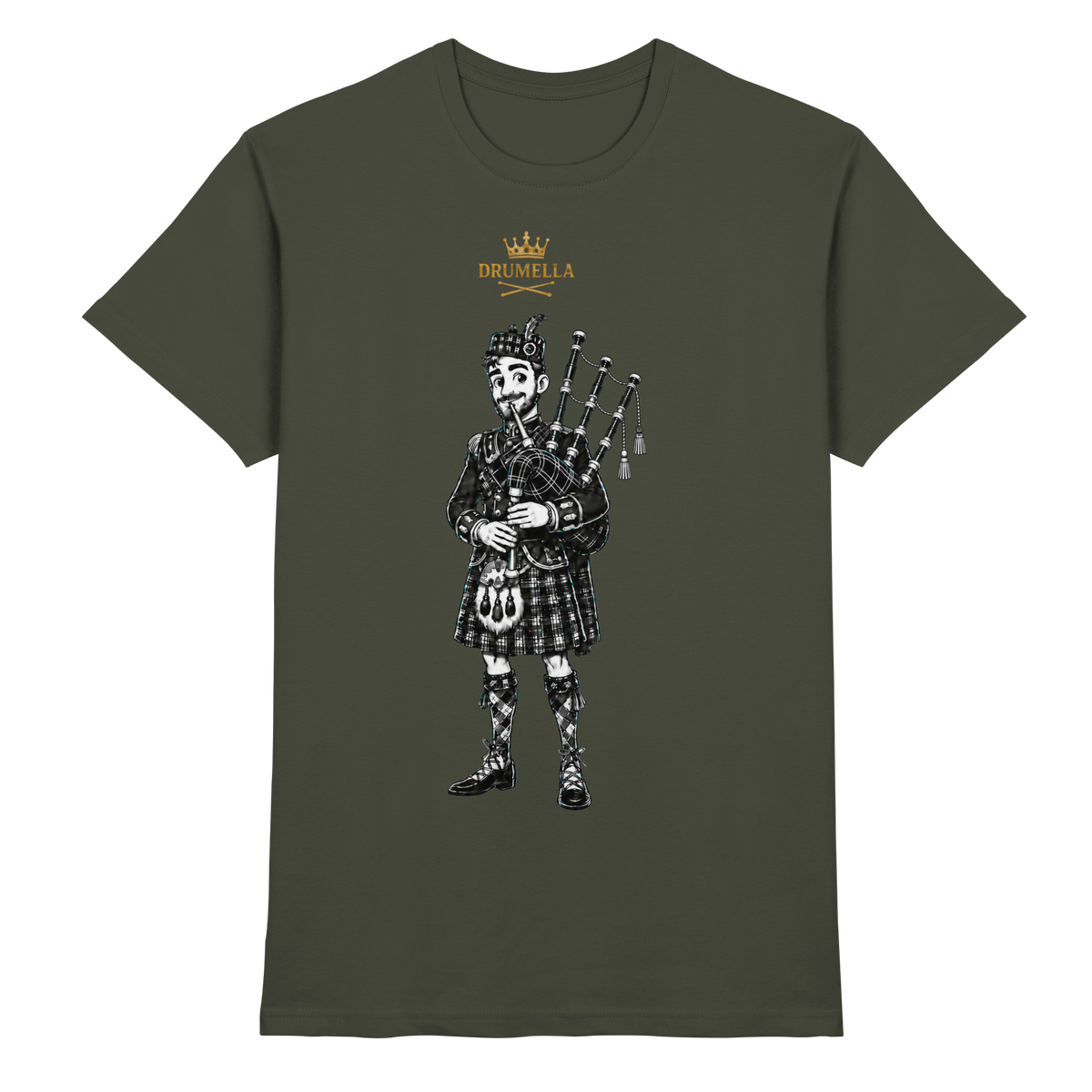 „Scottish Bagpipe Player“ – Herren - Drumella - Premium Shirt