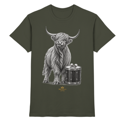 Highland Cow & Tenor Drum – Drumella T-Shirt - Premium Shirt