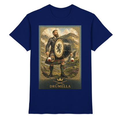 Drumella Herren-T-Shirt – Base Drummer Highlands - Premium Shirt