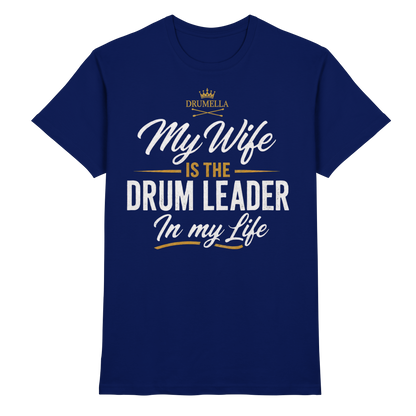 Kurzarm Herren T-Shirt Drumella „My Wife is the Drum Leader“ - Premium Shirt - Premium Shirt