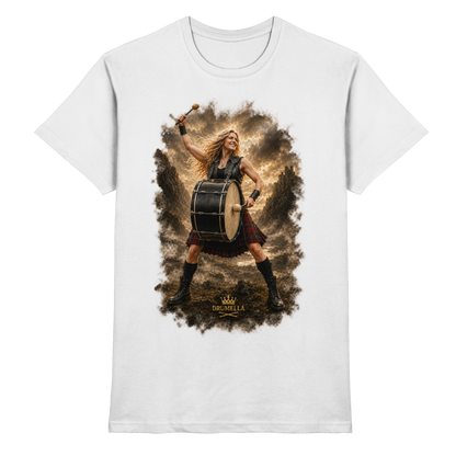 Drumella „Rocking Base Drummerin“ Unisex T-Shirt - Premium Shirt
